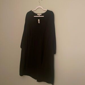 LOFT Jacquard Balloon Sleeve V-Neck Dress. Size 18Tall